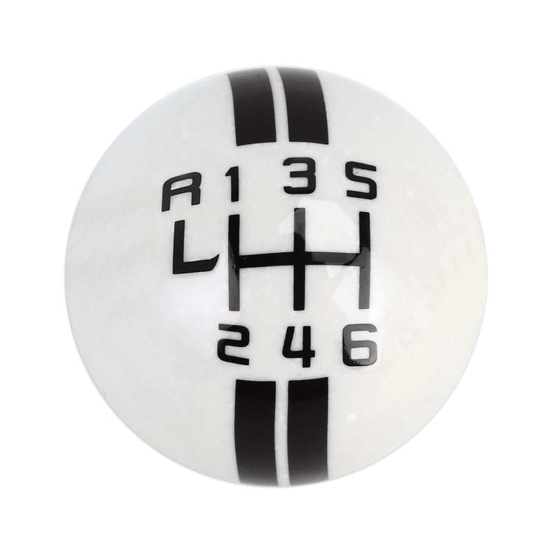 Universal Vehicle Ball Shape Modified Resin Shifter Manual 6-Speed Left-R Gear Shift Knob(Black)