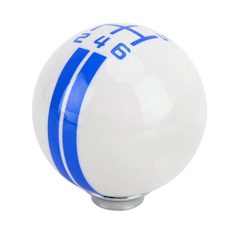 Universal Vehicle Ball Shape Modified Resin Shifter Manual 6-Speed Left-R Gear Shift Knob(Black)