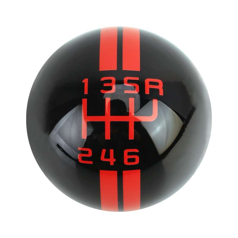 Universal Vehicle Ball Shape Modified Resin Shifter Manual 6-Speed Right-R Gear Shift Knob(Black)