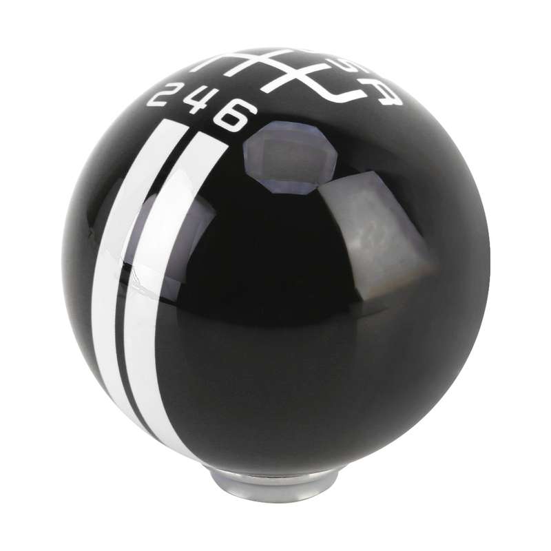 Universal Vehicle Ball Shape Modified Resin Shifter Manual 6-Speed Right-R Gear Shift Knob(Black)