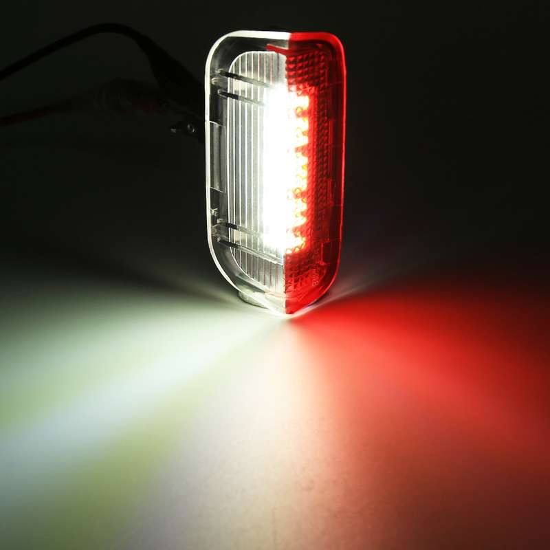 2 PCS LED Car DC 12V 1.6W Door Lights Lamps 18LEDs SMD-3528 Lamps for Volkswagen Golf 5 / 6, White L
