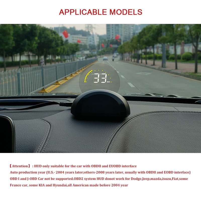 C700 2.6 inch Universal Car OBD2 HUD Vehicle-mounted Head Up Display