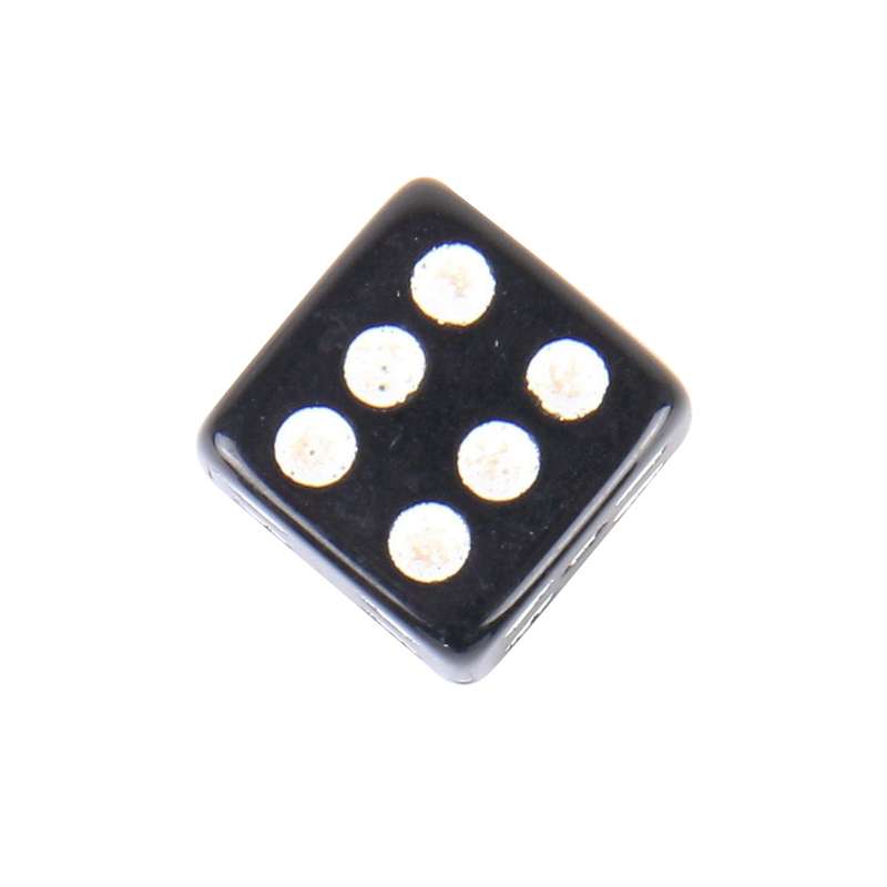 4 PCS Plastic Plated Dice Shape Universal Tire Valve Stem Cap(Black)