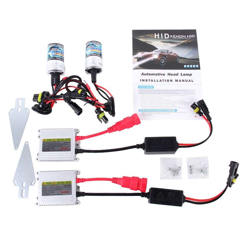 2PCS 35W HB3/9005 2800 LM Slim HID Xenon Light with 2 Alloy HID Ballast, High Intensity Discharge La