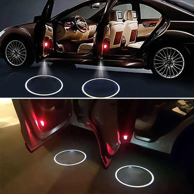 2 PCS LED Ghost Shadow Light, Car Door LED Laser Welcome Decorative Light, Display Logo for MAZDA Ca