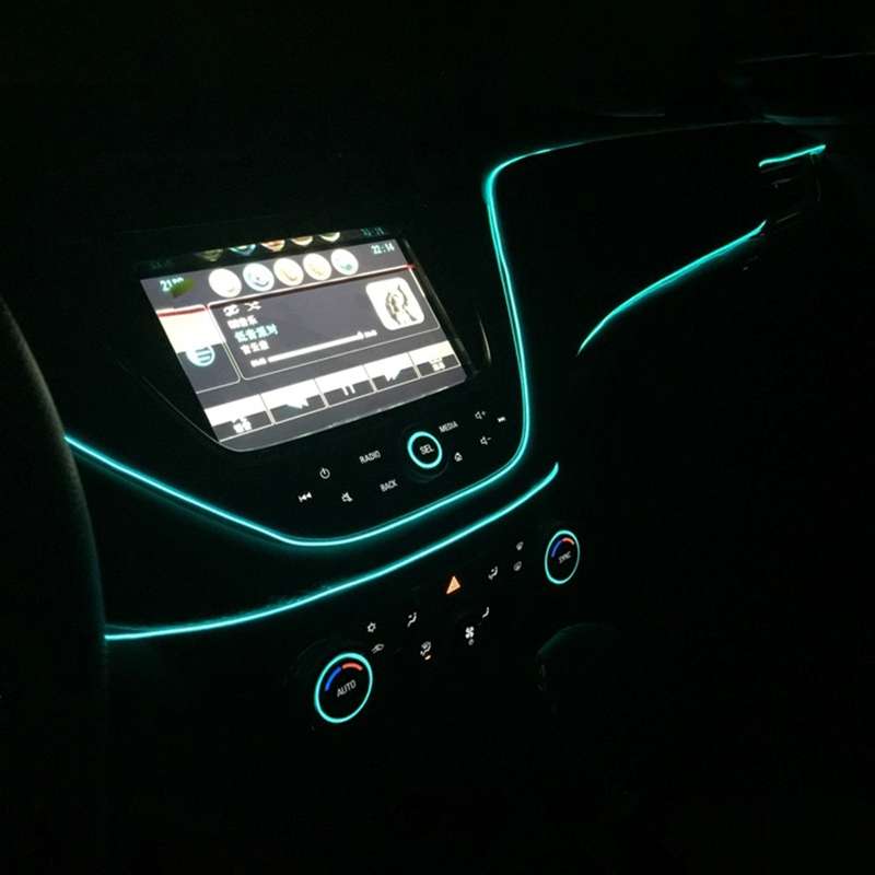 2M Cold Light Flexible LED Strip Light For Car Decoration(Green Light)