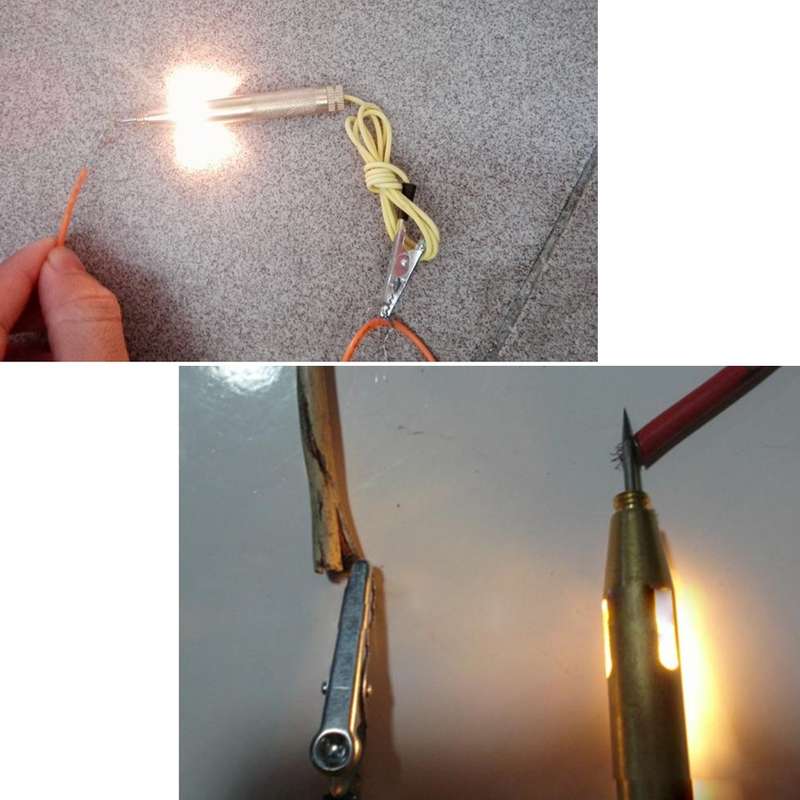 CNJB-85016 Pure Copper Circuit Tester and Electrical Voltage Detector Pen Set With Crocodile Clip 6-