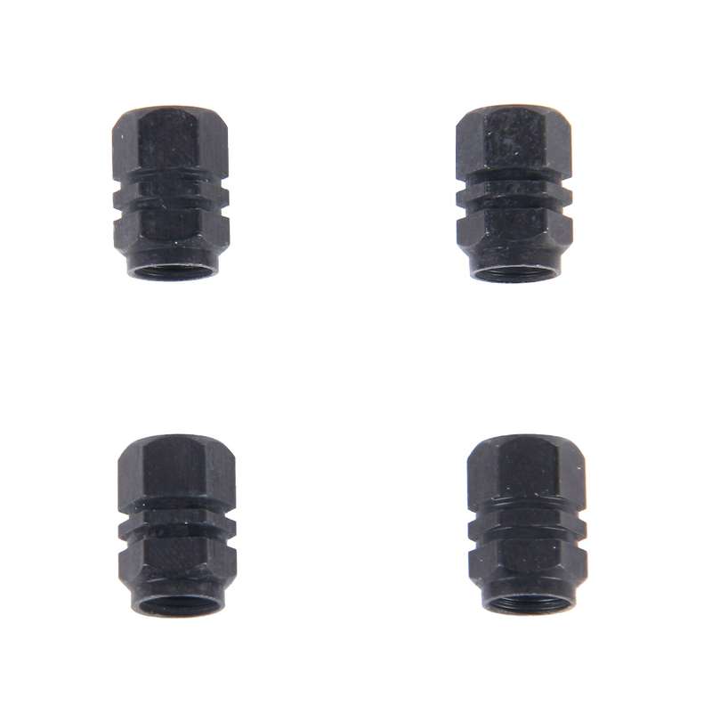4PCS SA Metal Plated Hexagon Shape Universal Tire Valve Stem Cap(Silver)