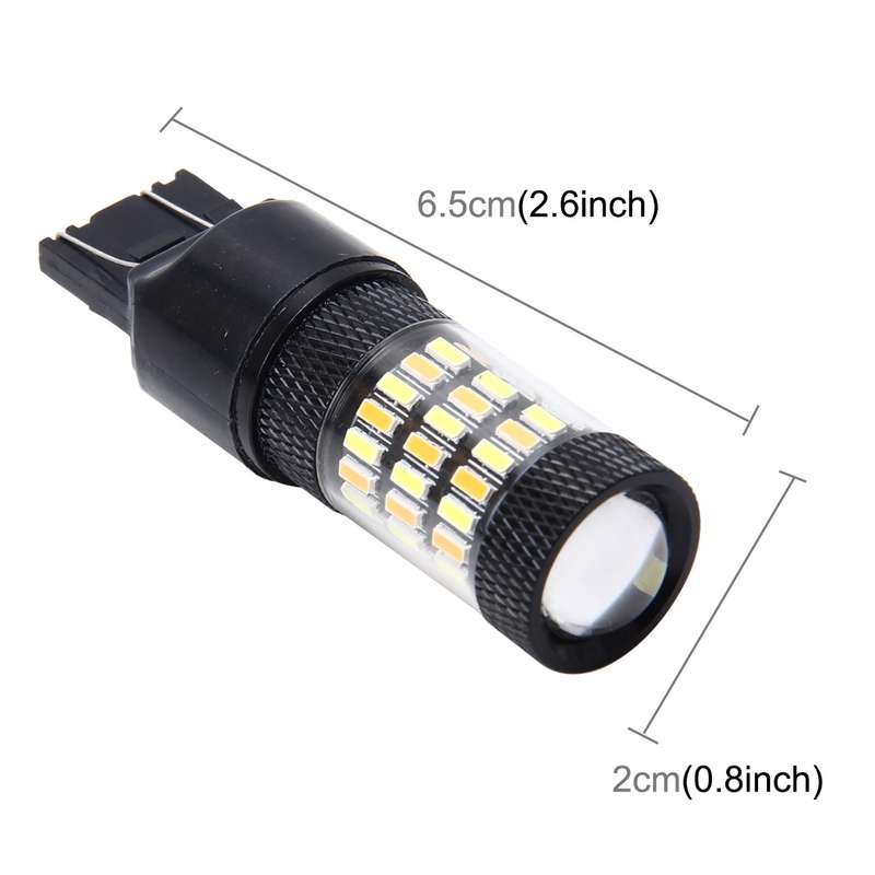7443 5W 350LM 60LEDs DC 12V 6000K SMD-4014 Car Auto Brake Light Turn Signal Lights (White Light+Yell