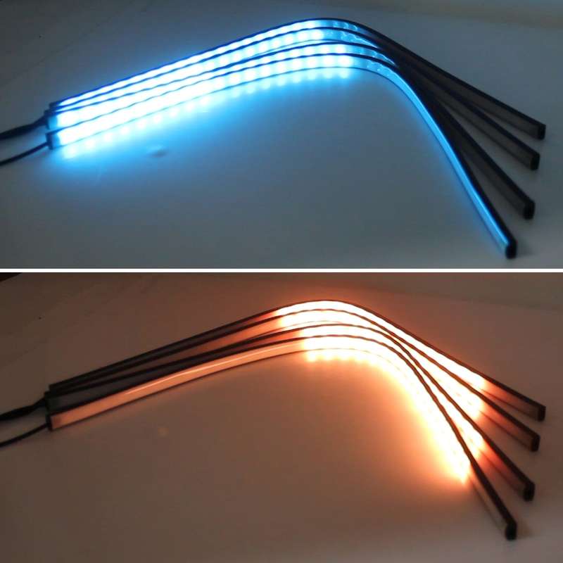 Flashing Lights 15W LED Car in The Network Lights One Drag Four Emblem Eyes Daytime Running Lights L