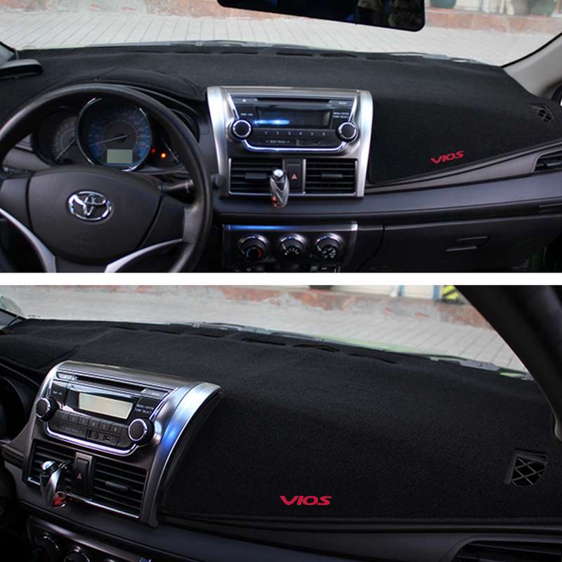 Dark Mat Car Dashboard Cover Car Light Pad Instrument Panel Sunscreen for 2014 Vios (Please note the