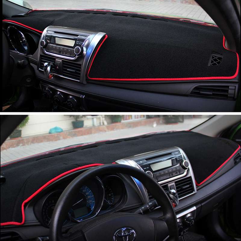 Dark Mat Car Dashboard Cover Car Light Pad Instrument Panel Sunscreen for 2014 Vios (Please note the