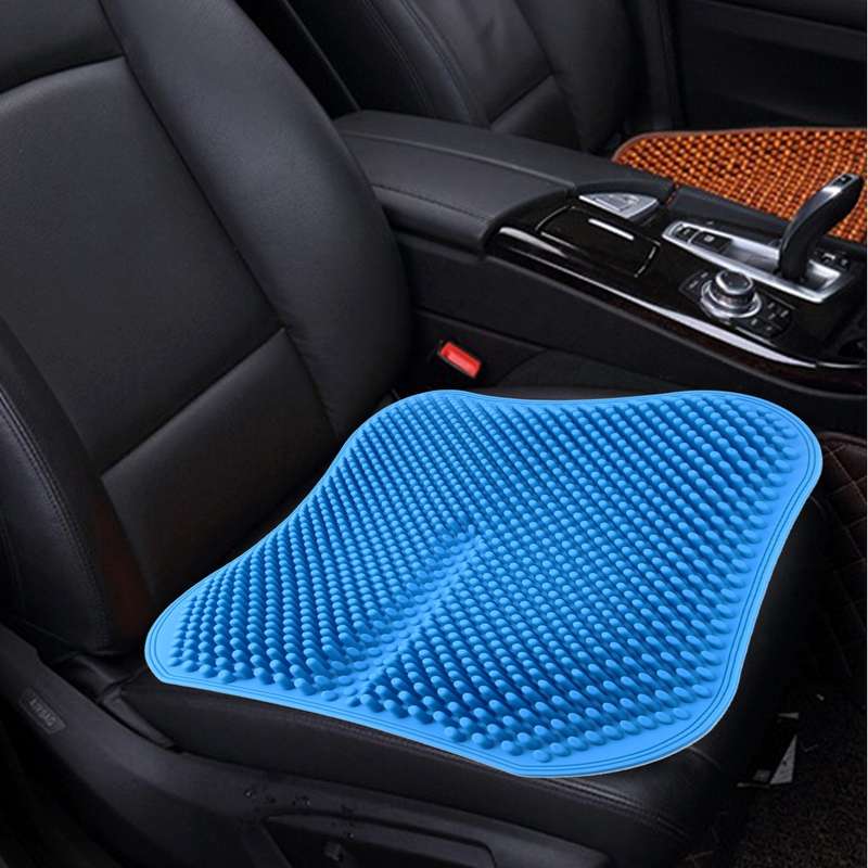 Car Seat Cushion Backless Massage High Memory Silicone Breathable Mesh Silica Gel Car Seat Covers(B