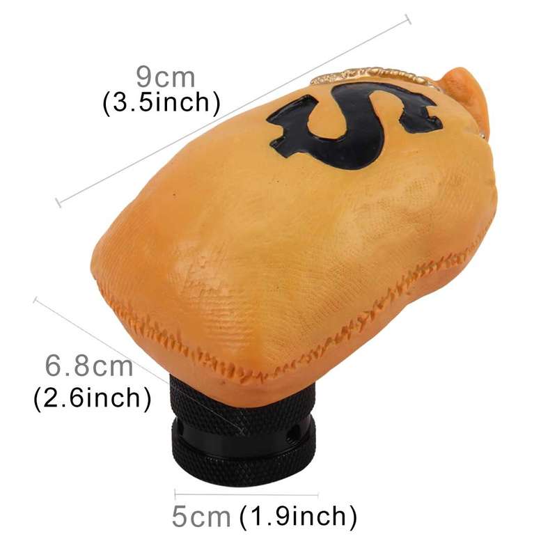 Dollar Money Bag Shaped Universal Vehicle Car Shifter Cover Manual Automatic Gear Shift Knob