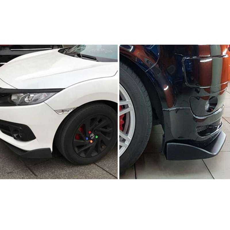 2 PCS Universal Fit Car Front Bumper Spoiler Lip Splitter Diffuser SUV ABS Front Shovel, Length: 74c