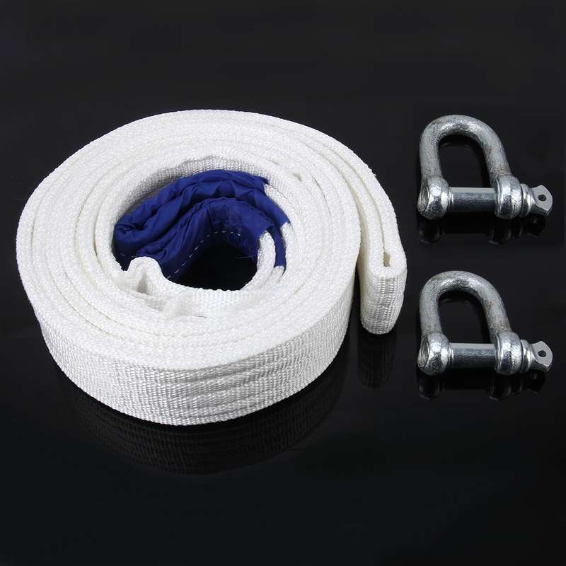 ZONGYUAN ZY-0220 Car 4m×6cm 8 Ton Towing 2 Ton Lifting Rope Straps with Two Hooks High Strength ...