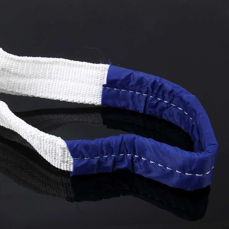 ZONGYUAN ZY-0220 Car 4m×6cm 8 Ton Towing 2 Ton Lifting Rope Straps with Two Hooks High Strength ...