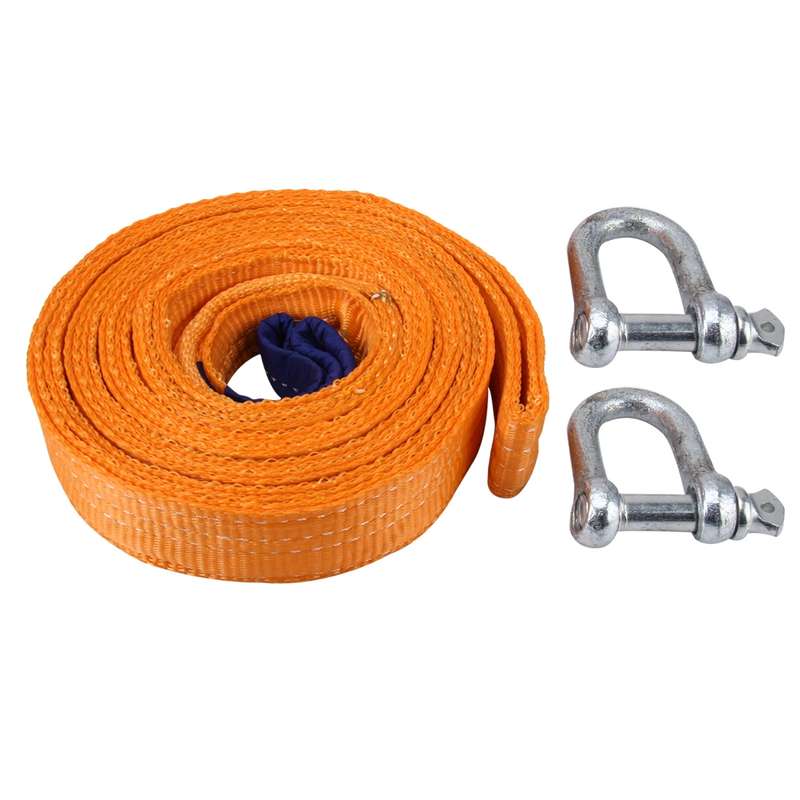 ZONGYUAN ZY-0223 Car 5m×5cm 8 Ton Towing 2 Ton Lifting Rope Straps with Two Hooks High Strength ...