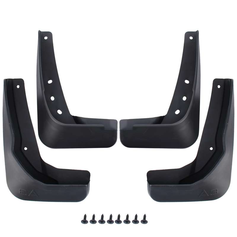 4 PCS Car Auto Semi-Rigid PVC Splash Flaps Mudguards Fender Guard for Audi A3 Sedan 2014