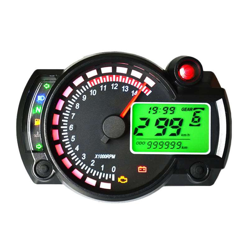 Universal Multi-functional Motorcycle Rotating Speed Mileage Gear Water Temperature Clock Meter Gaua