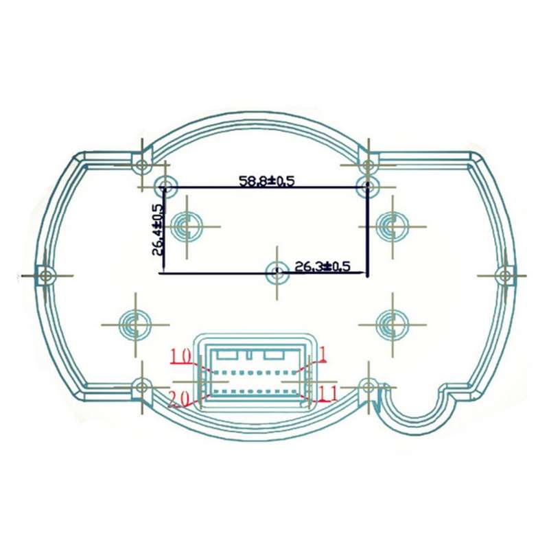 Universal Multi-functional Motorcycle Rotating Speed Mileage Gear Water Temperature Clock Meter Gaua