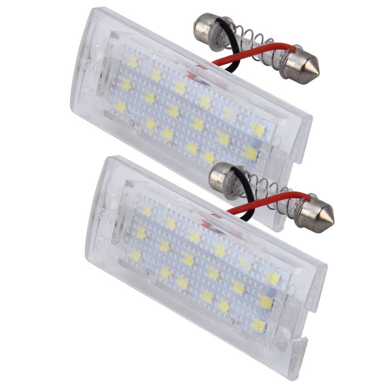 2 PCS License Plate Light with 18 SMD-3528 Lamps for BMW E53(X5),2W 120LM,6000K, DC12V (White Light