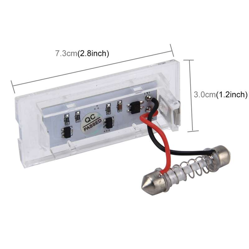 2 PCS License Plate Light with 18 SMD-3528 Lamps for BMW E53(X5),2W 120LM,6000K, DC12V (White Light