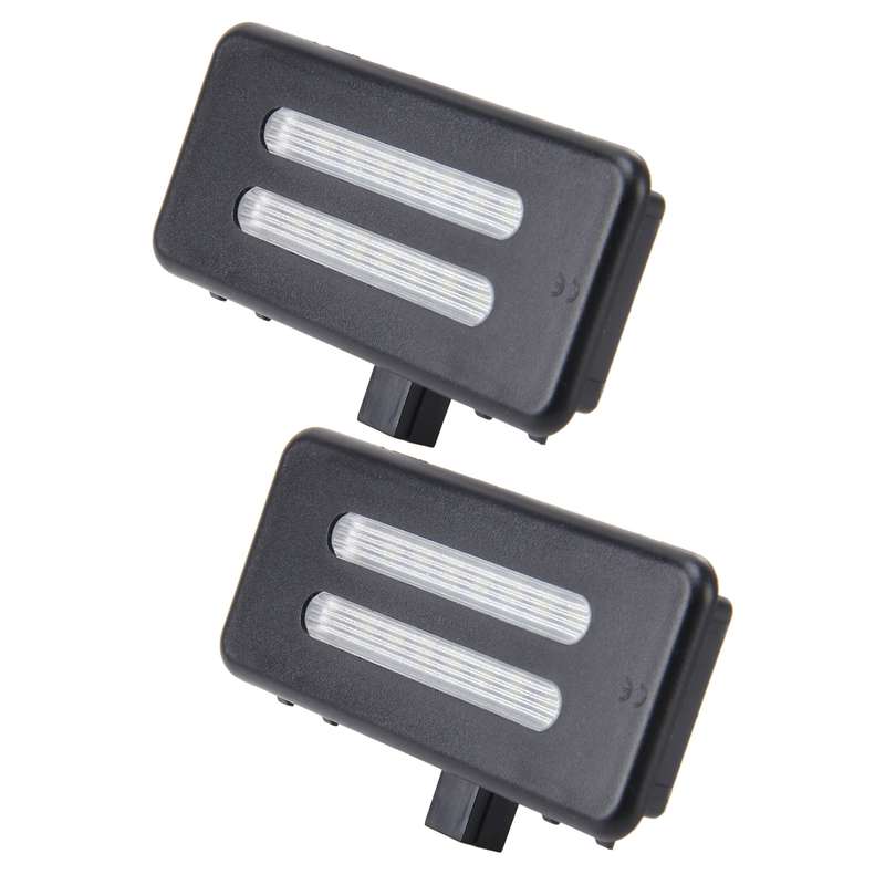 2 PCS White Light Car LED Vanity Mirror Lamp Lights with 18 SMD-3528 Lamps for BMW E60/ E60N/ E61/ E