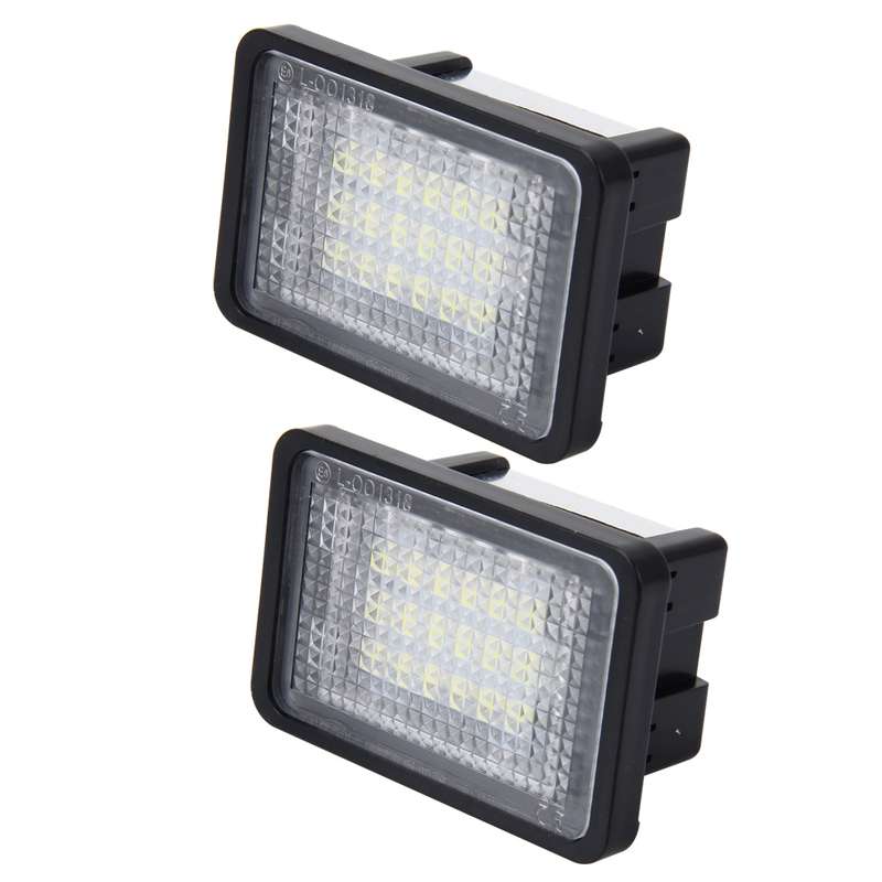 2 PCS License Plate Light with 18 SMD-3528 Lamps for Mercedes-Benz GLK X204 ,2W 120LM, DC12V (White