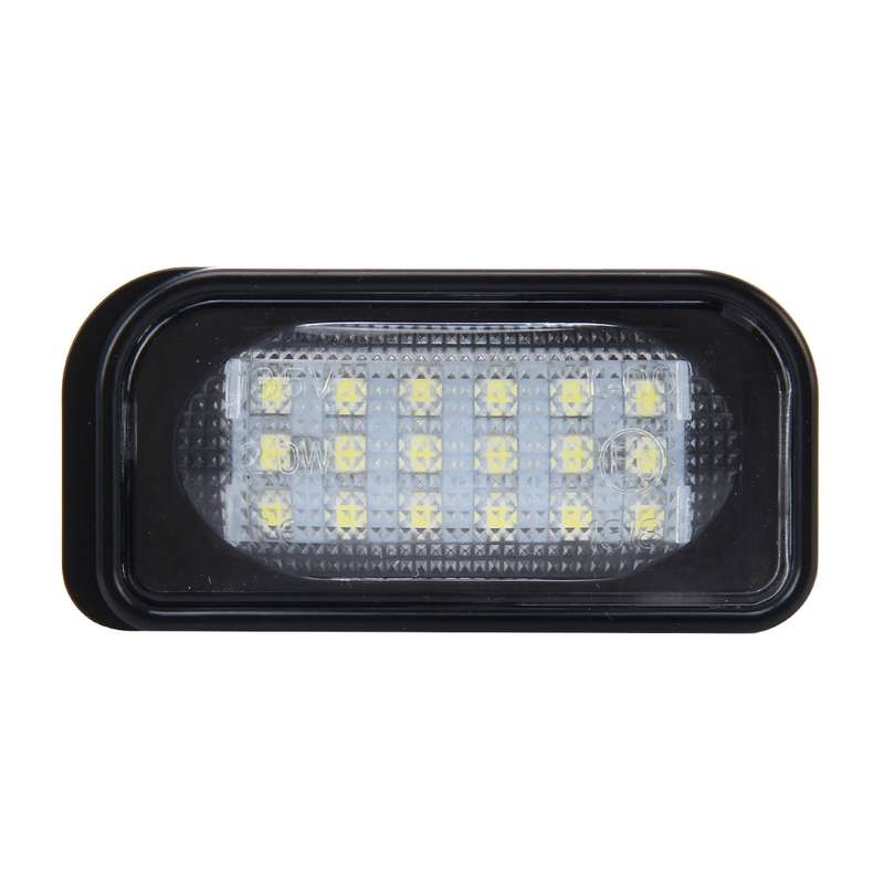 2 PCS License Plate Light with 18 SMD-3528 Lamps for Mercedes-Benz W203 4D ,2W 120LM 6000K, DC12V,