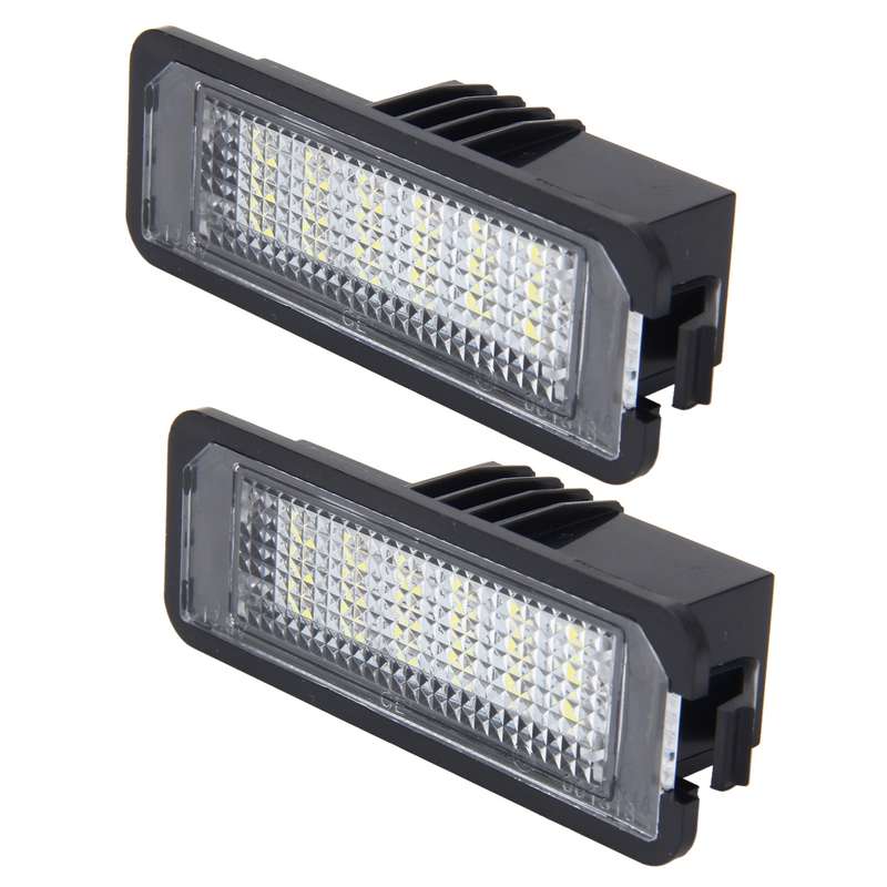 2 PCS License Plate Light with 18 SMD-3528 Lamps for Volkswagen,2W 120LM,6000K, DC12V(White Light)