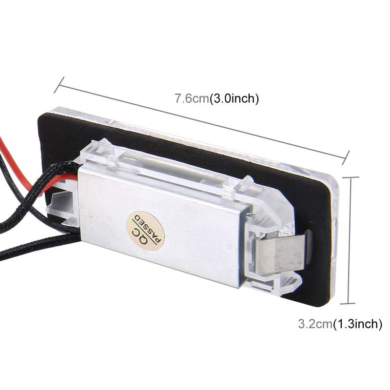 2 PCS License Plate Light with 18 SMD-3528 Lamps for Volkswagen,2W 120LM,6000K, DC12V(White Light)