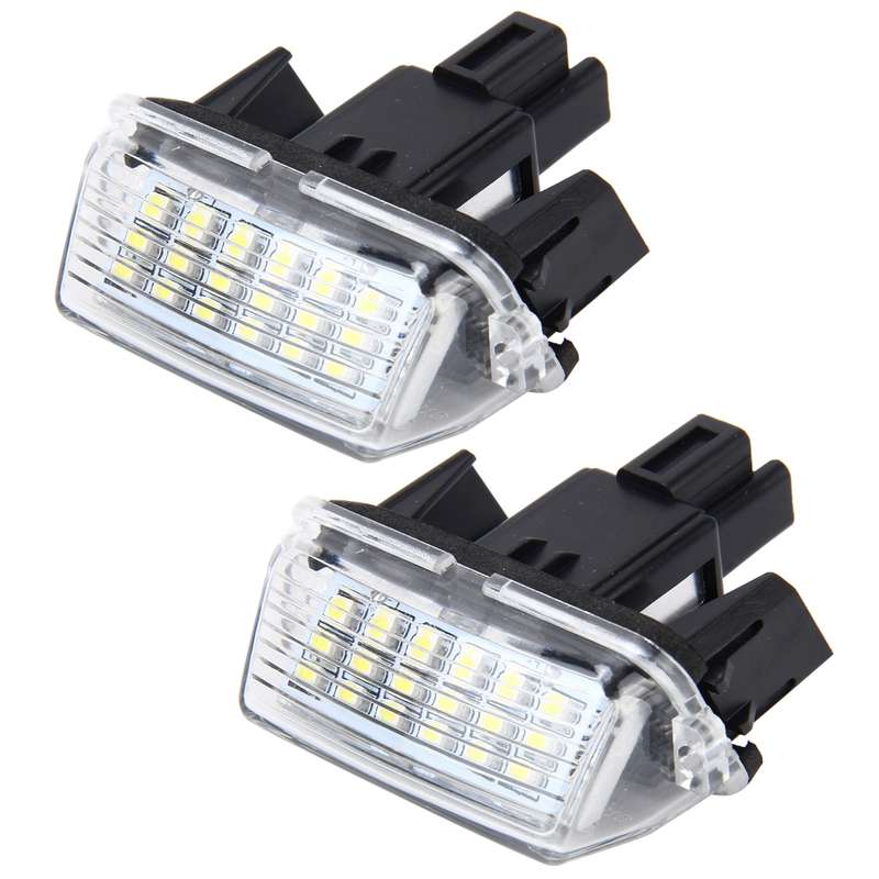2 PCS License Plate Light with 18 SMD-3528 Lamps for Toyota,2W 120LM,6000K, DC12V(White Light)