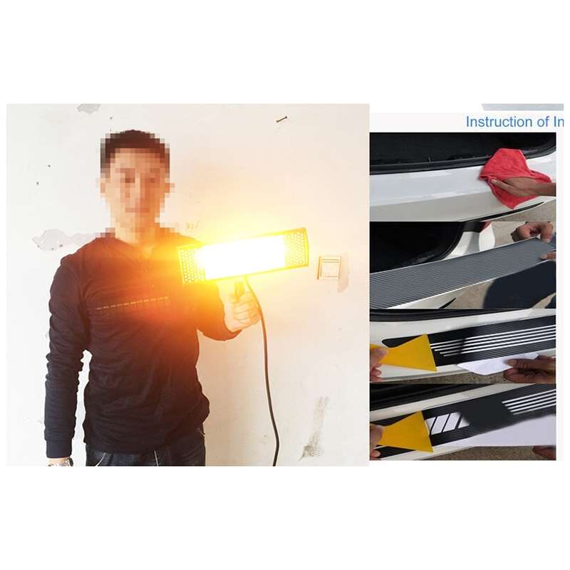 1000W Handheld Heat Light Infrared Dryer Spray Paint Heating Curing Lamp Baking Booth Heater, Cable