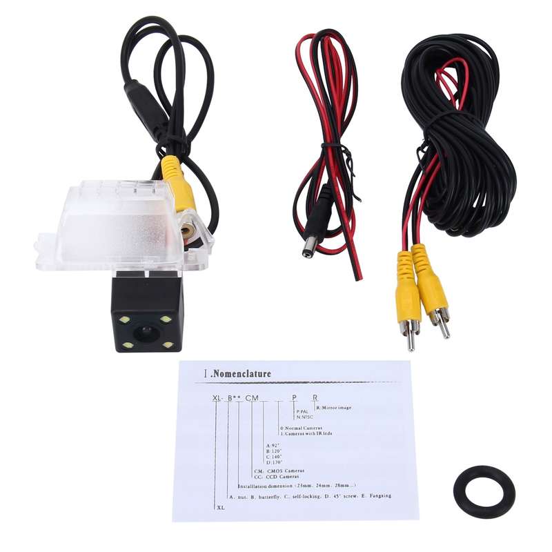 656×492 Effective Pixel NTSC 60HZ CMOS II Waterproof Car Rear View Backup Camera With 4 LED Lamp...