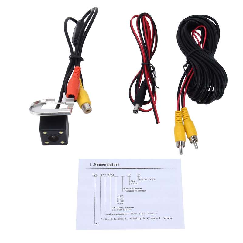 656x492 Effective Pixel NTSC 60HZ CMOS II Waterproof Car Rear View Backup Camera With 4 LED Lamps f