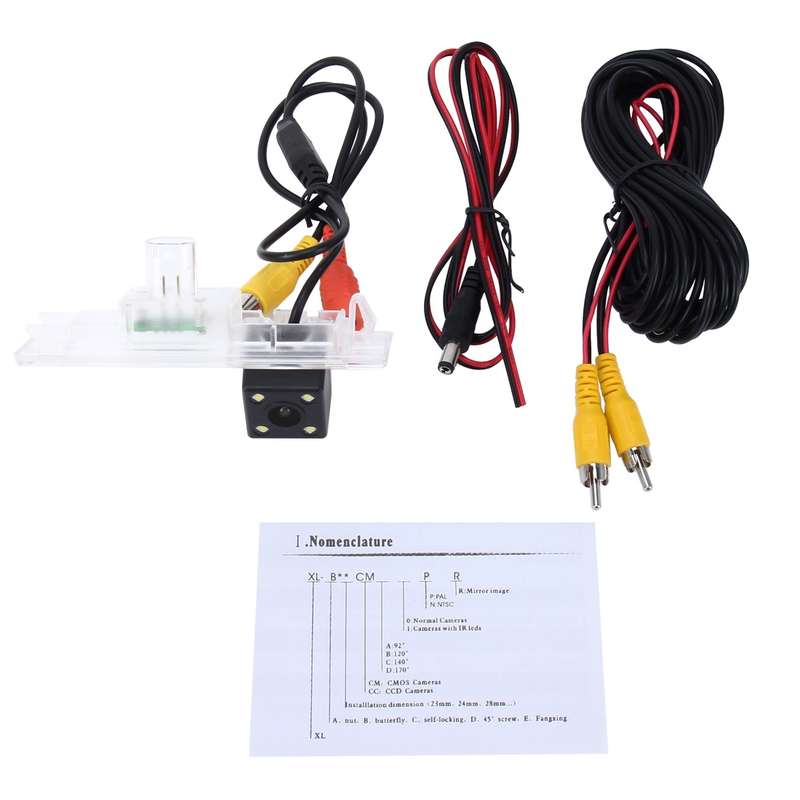656x492 Effective Pixel NTSC 60HZ CMOS II Waterproof Car Rear View Backup Camera With 4 LED Lamps fo