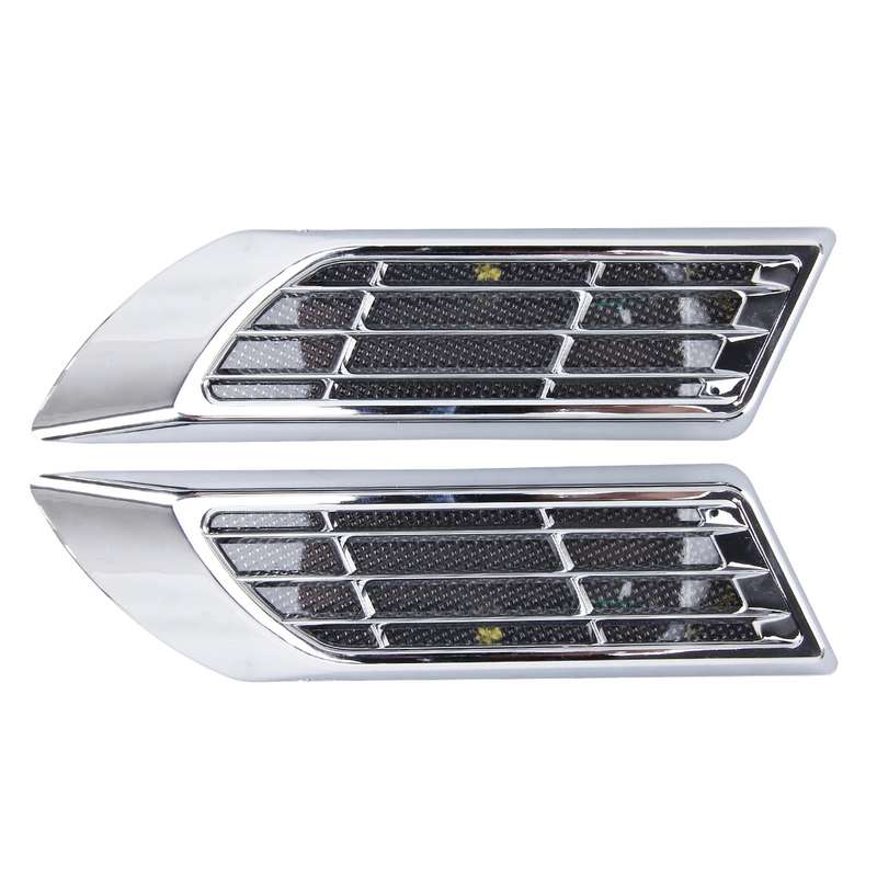 2 PCS Car Body Side Solar Decorative Colorful Strobe Warning Outlet Light
