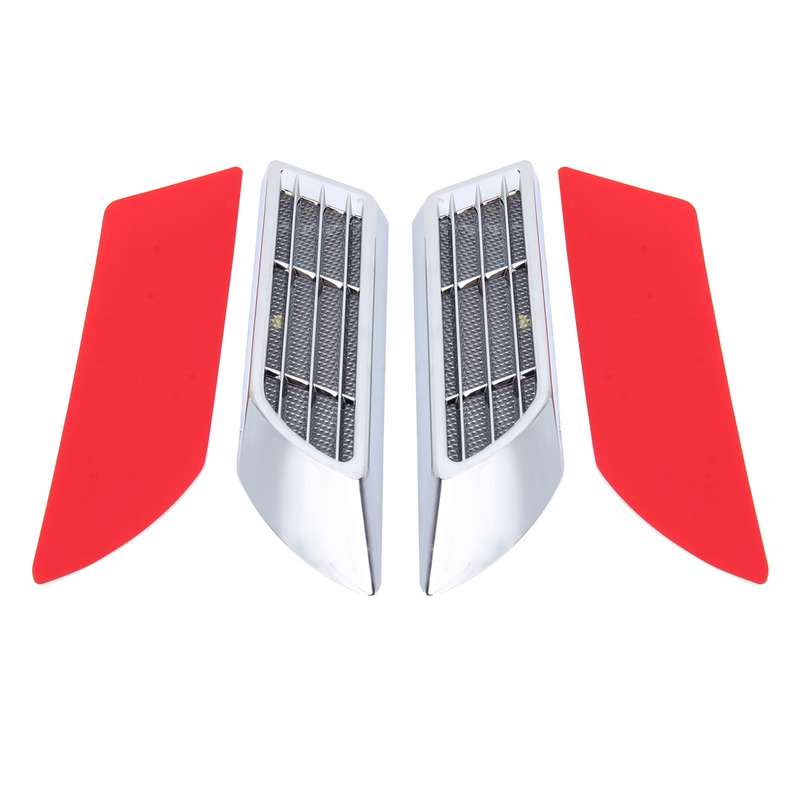 2 PCS Car Body Side Solar Decorative Colorful Strobe Warning Outlet Light
