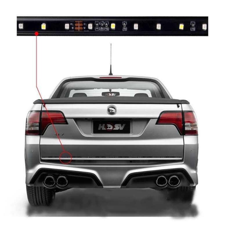 1.5m Pickup Truck 5W White DRL Light + Red Brake Light with 80 SMD-2835-LED Lamps, DC 12-24V