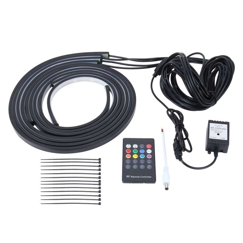 4 in 1 90cm/120cm RGB Colorful Flashing Decorative Chasis Light Sound Control Light Music Rhythm Lig
