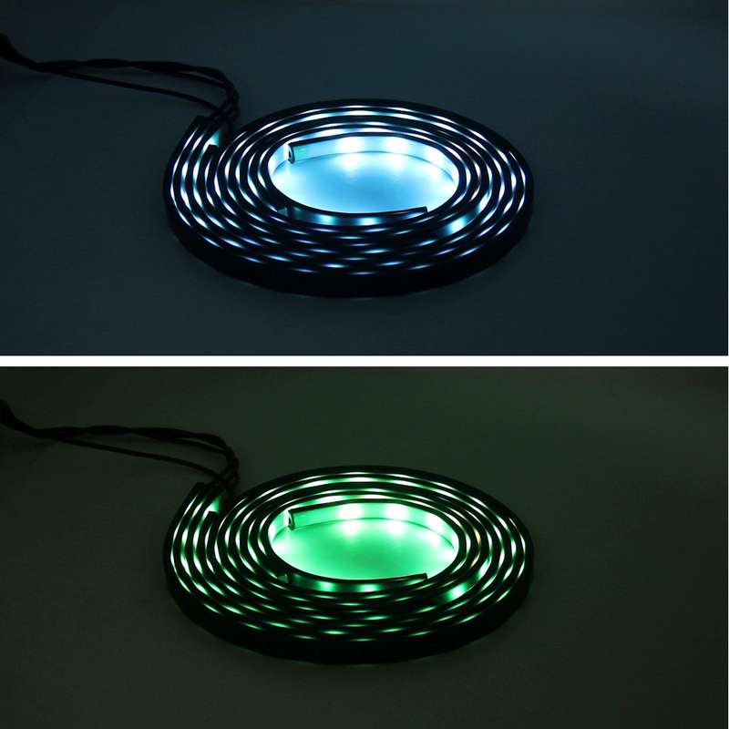 4 in 1 90cm/120cm RGB Colorful Flashing Decorative Chasis Light Sound Control Light Music Rhythm Lig