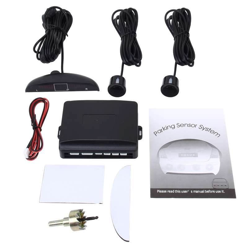 Car Buzzer Reverse Backup Radar System - Premium Quality 2 Parking Sensors Car Reverse Backup Radar