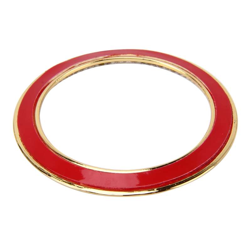 Car Aluminum Steering Wheel Decoration Ring with Diamonds For BMW(Rose Gold)