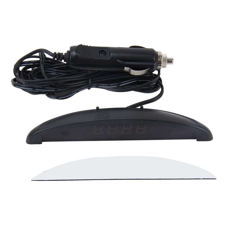 2 in 1 Car LED Digital Display Thermometer Clock(Red)