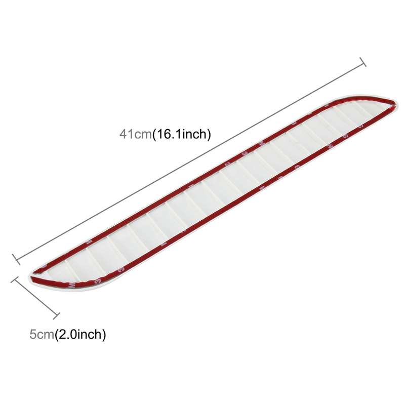 2 PCS Universal Car Auto Rubber Body Bumper Guard Protector Strip Sticker(Black)
