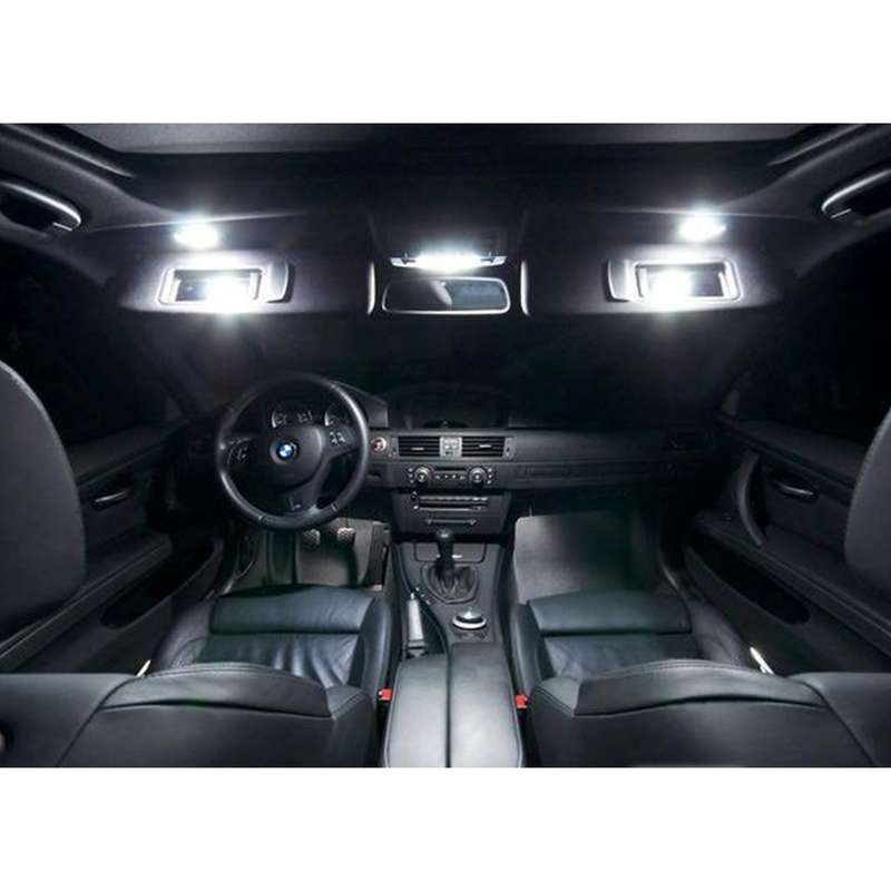 2 PCS White Light Car LED Vanity Mirror Lamp Lights with 18 SMD-3528 Lamps for BMW F10 / F11 / F07 /