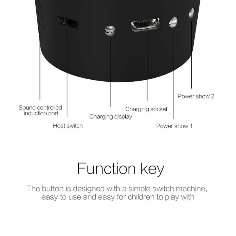 D33 5W USB Charging RGB Car Decoration Portable DJ Light Sound Activated Rotating Strobe Effect Atmo