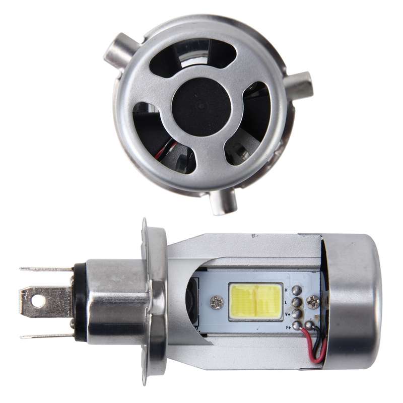 H4 HS1 Motorcycle Headlamps COB Spotlights Electric Car Fog Lights 6000K 20W 2600LM 5000Hours(White