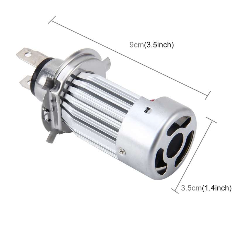 H4 HS1 Motorcycle Headlamps COB Spotlights Electric Car Fog Lights 6000K 20W 2600LM 5000Hours(White